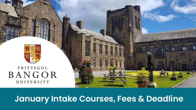 Bangor University January 2026 Intake Courses, Fees & Deadline
