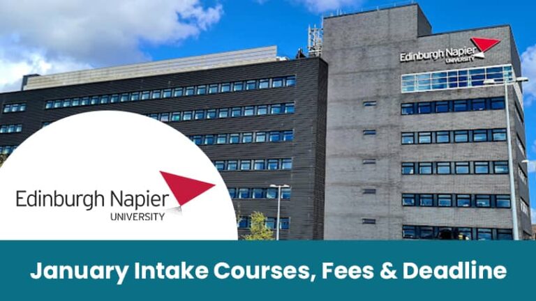 Edinburgh Napier University January 2026 Intake Courses, Fees & Deadline