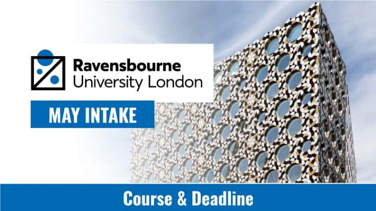 Ravensbourne University London May 2025 Intake Courses & Deadlines