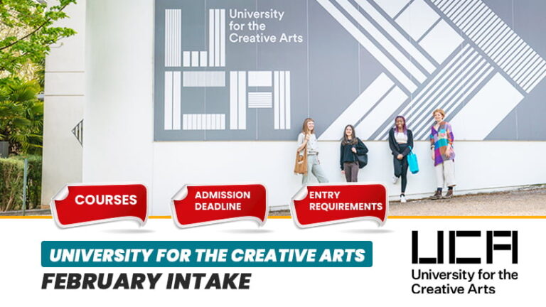 University For The Creative Arts February 2025 Intake Fees & Deadline