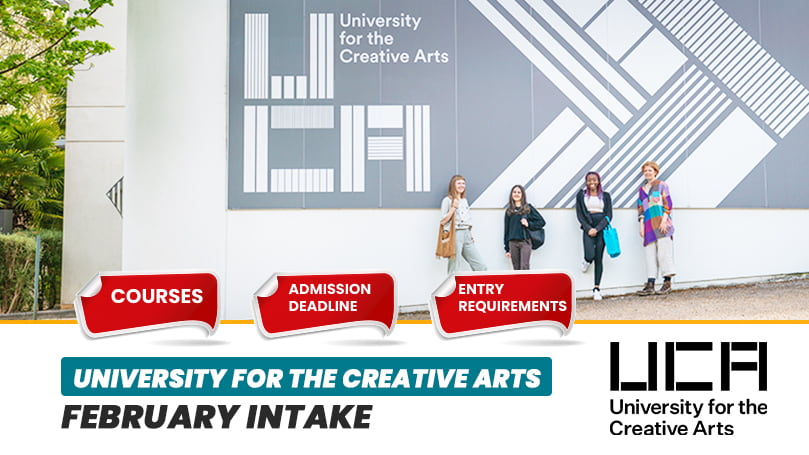 University For The Creative Arts February 2025 Intake Fees & Deadline