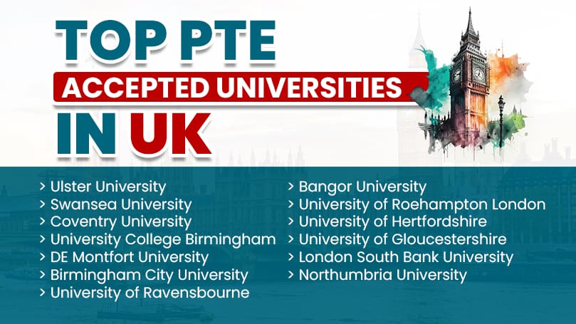 Top PTE accepted universities in UK