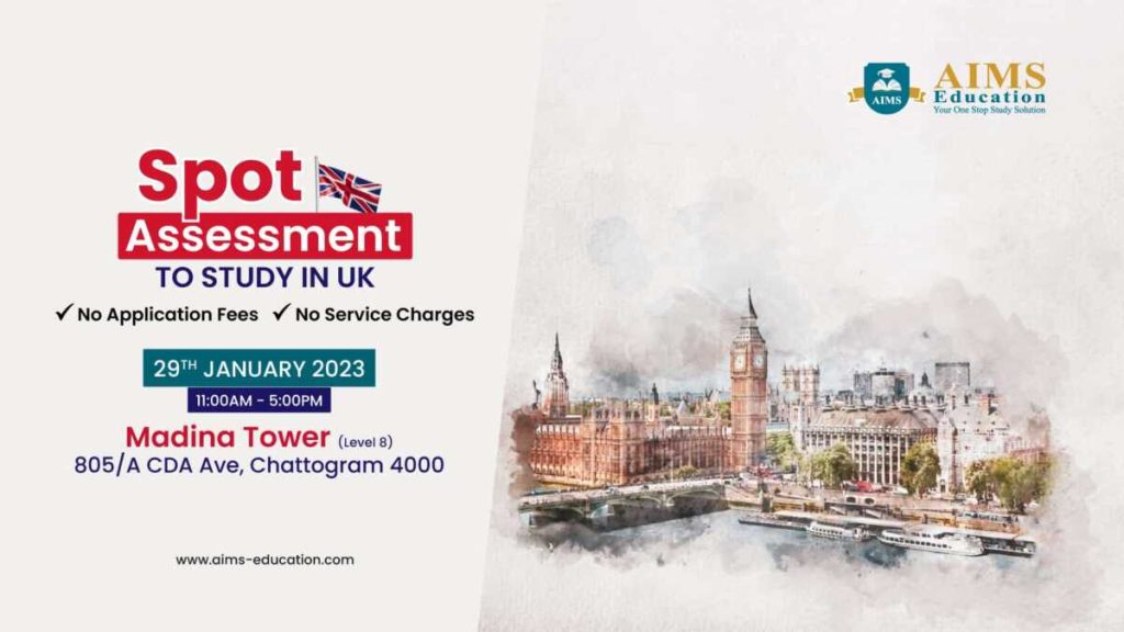Spot Assessment to study in UK