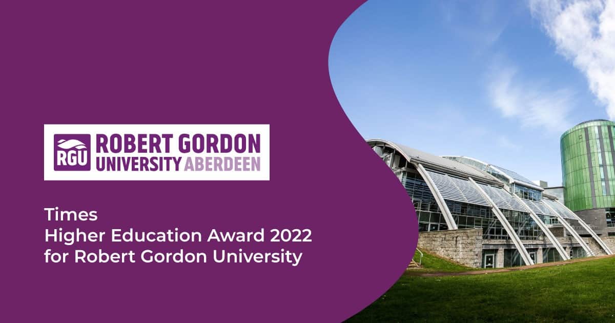 Times Higher Education Award 2022 for Robert Gordon University AIMS