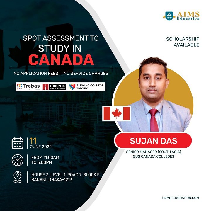 Spot Assessment to Study in Canada, Dhaka