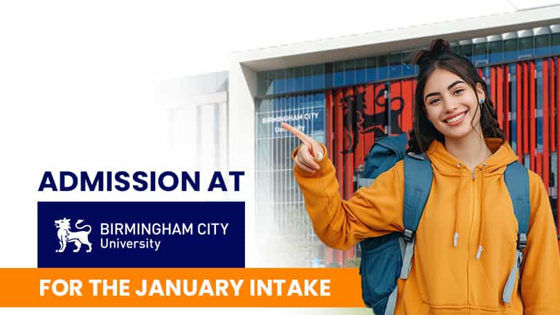 Admission at Birmingham City University for the January Intake 1