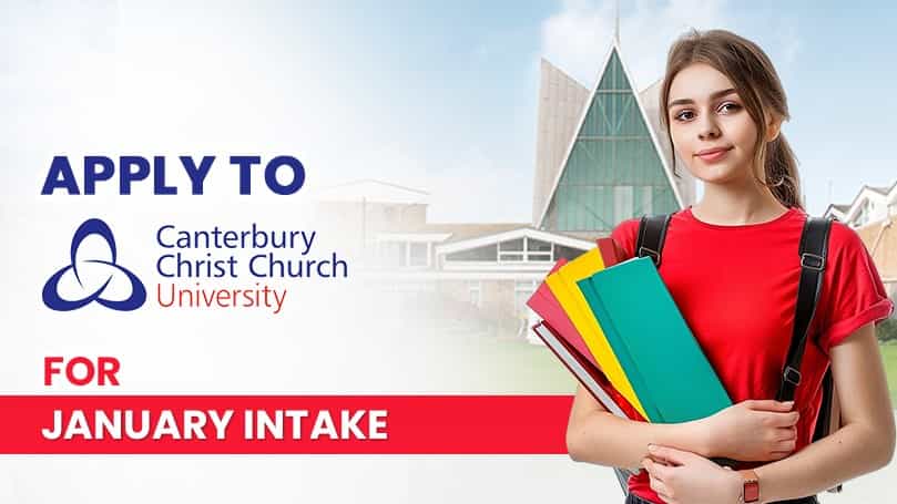 Apply to Canterbury Christ Church University for the January intake 1