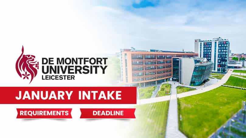 DE Montfort University January Intake Requirements Deadline 1