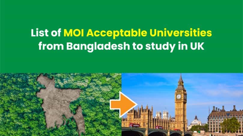 List of MOI acceptable Universities from Bangladesh to Study in the UK