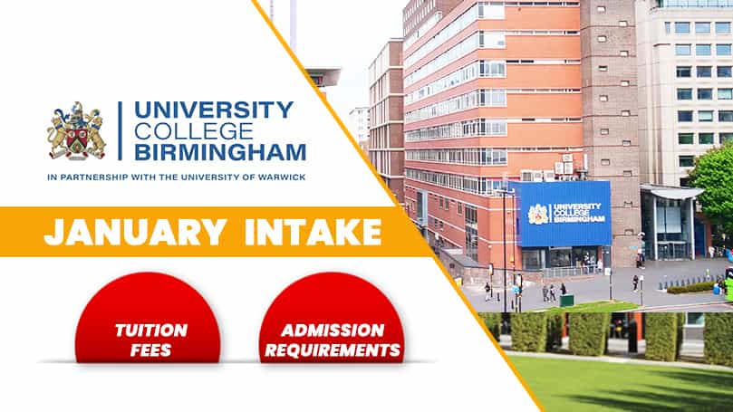 University College Birmingham January Intake Fees Requirements 1