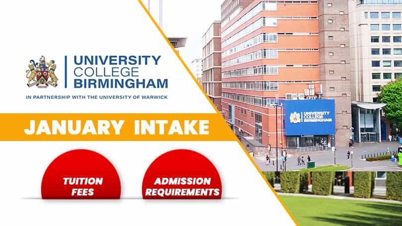 University College Birmingham January 2025 Intake Fees & Requirements