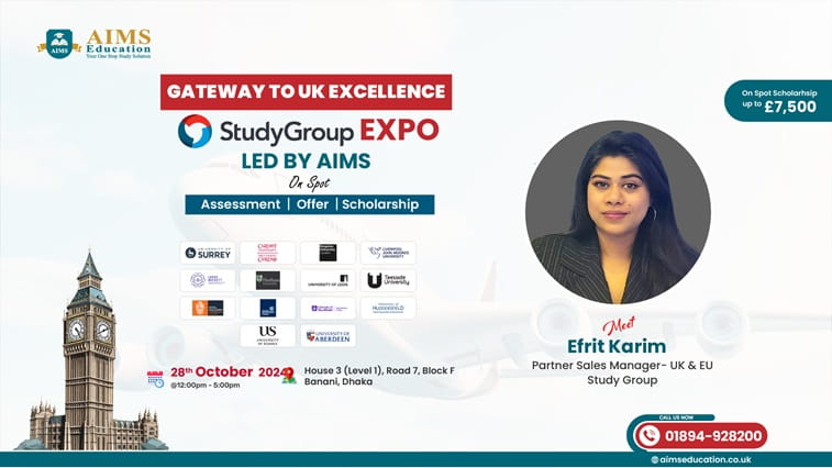 Gateway to UK Excellence - StudyGroup Expo Led by AIMS event in Dhaka