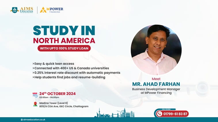 Study in North America with Upto 100% Study Loan